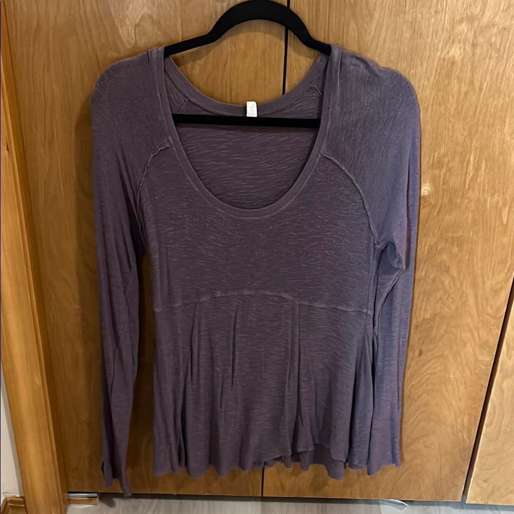 Free People Women's Purple Long Sleeve Top